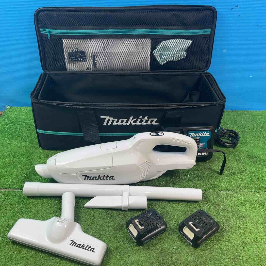 【美品】☆マキタ(makita) コードレスクリーナー CL107FDSHW バッテリー2個・充電器・バッグ付【岩槻店】