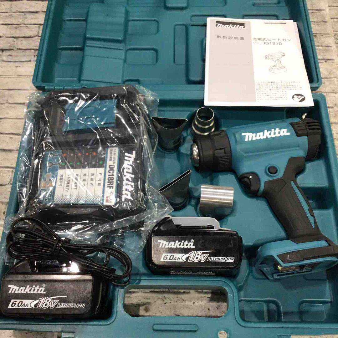 ☆マキタ(makita) 充電式ヒートガン HG181DZK バッテリBL1860B×2個+充電器DC18RFセット【川口店】