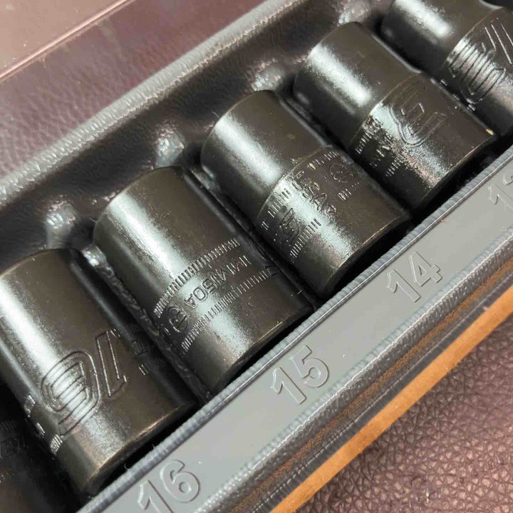 【未使用(店頭展示品)】スナップオン(Snap-on)1/2 インパクト用 ソケットセット 6ポイント ショート ミリサイズ 310IMMYA【東大和店】