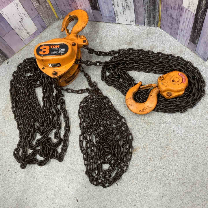 【中古品】キトー　チェーンブロック　M3型　3ton【八潮店】