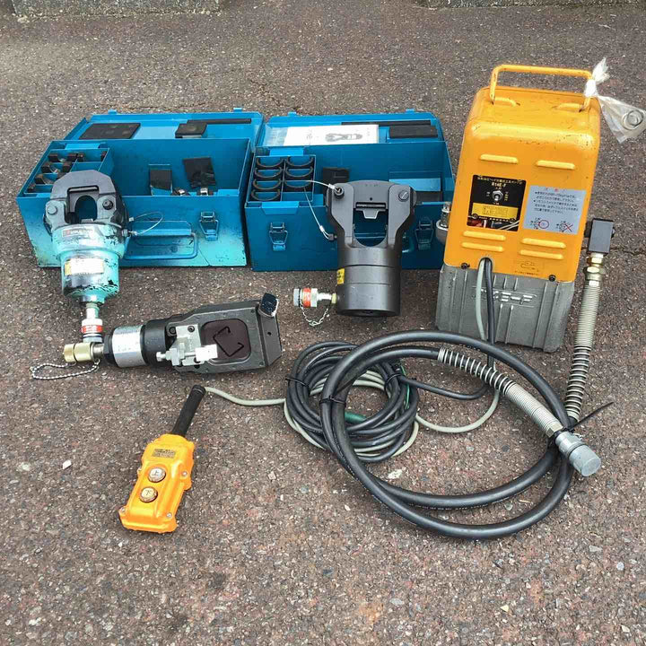 ◇泉精器(IZUMI) 電動リモコン式油圧ポンプ R14E-F 油圧ヘッド分離式工具 12号K-1+12号A+ネグロス チャンネルカッター MAKE-DC1セット【越谷店】