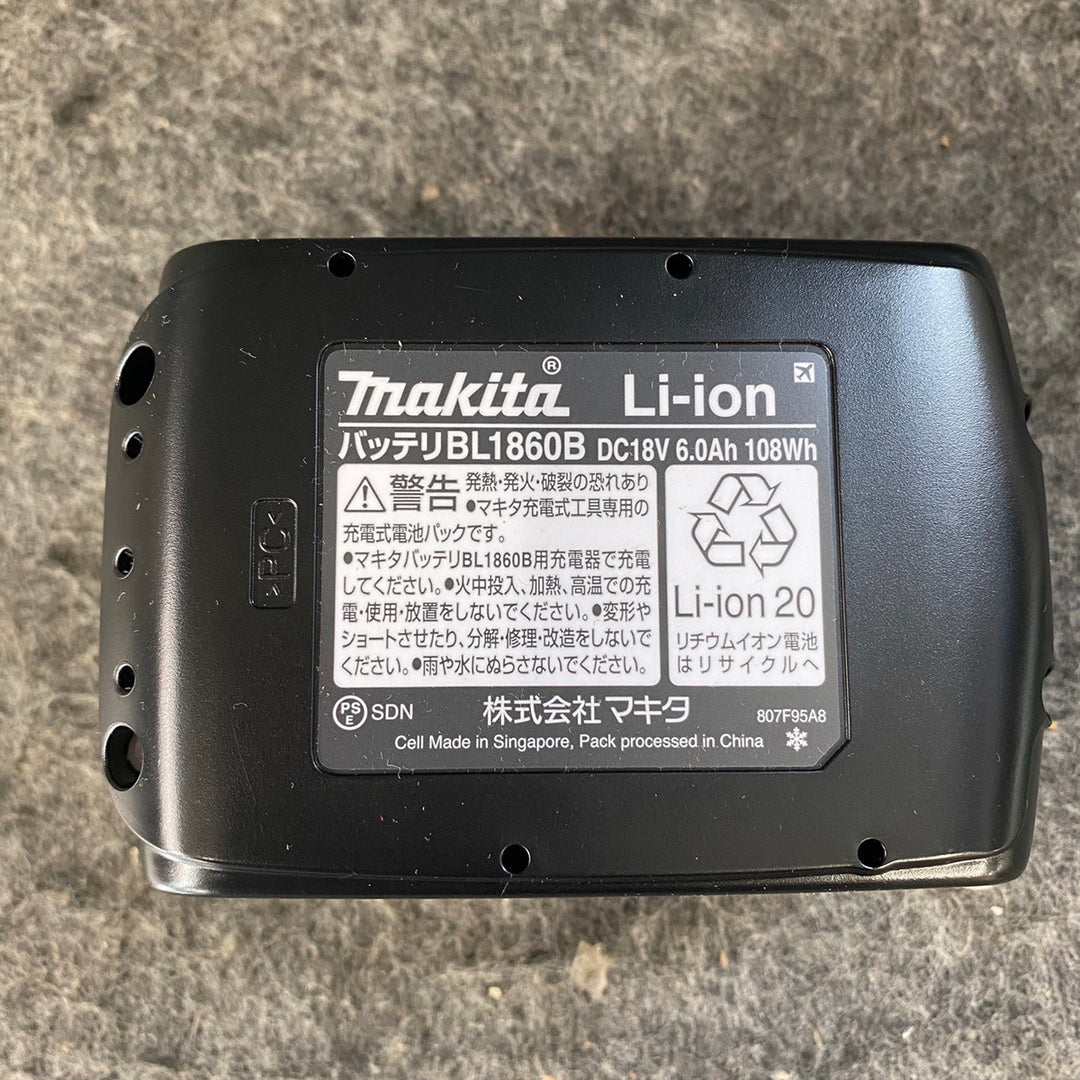 【未使用品】マキタ/makita リチウムイオンバッテリー 18V/6.0Ah BL1860B【鴻巣店】