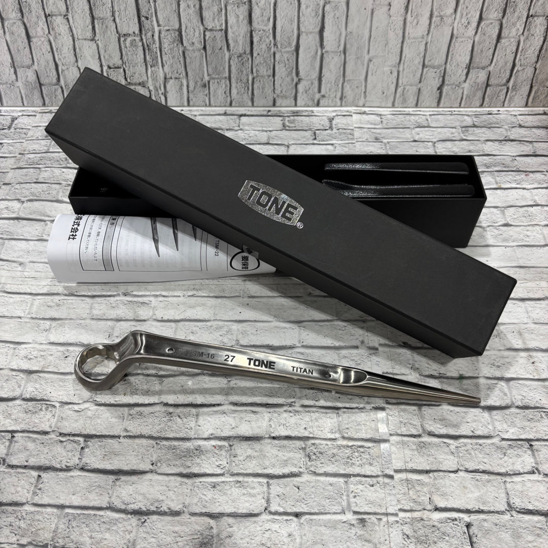トネ(TONE) チタンシノ付めがねレンチ(トルシアボルト用) TSM-16 二面幅27mm【川口店】