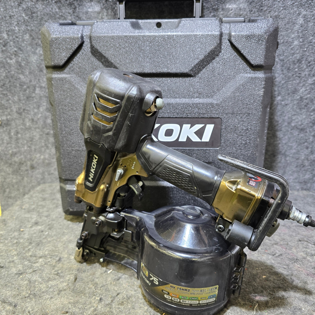 【中古品】ハイコーキ(HIKOKI ※旧:日立工機) 高圧エア釘打ち機 NV75HR2(S)【桶川店】