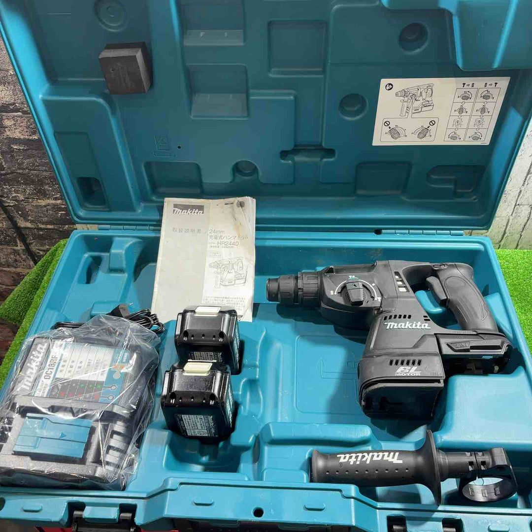 ★マキタ(makita) 18V コードレスハンマドリル HR244DRGXB 動作確認済【川口店】