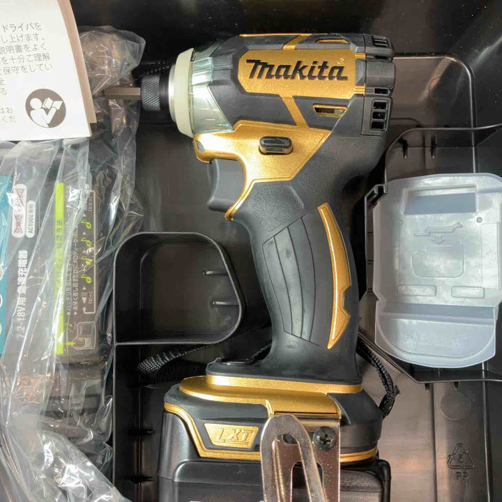 【未使用品(店頭展示品)】 マキタ(makita) コードレスインパクトドライバ 14.4V ゴールド TD137DSP1 (TD137DRTX) 100周年 限定品 フルセット 【東大和店】