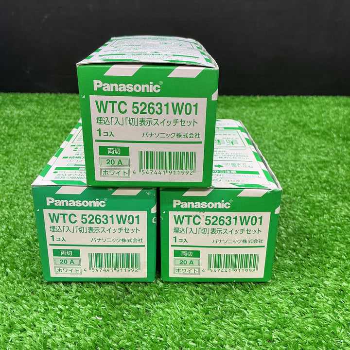 パナソニック(Panasonic) EV用電源スイッチ WTC52631W01　開封済含む3個セット【電材館越谷店】