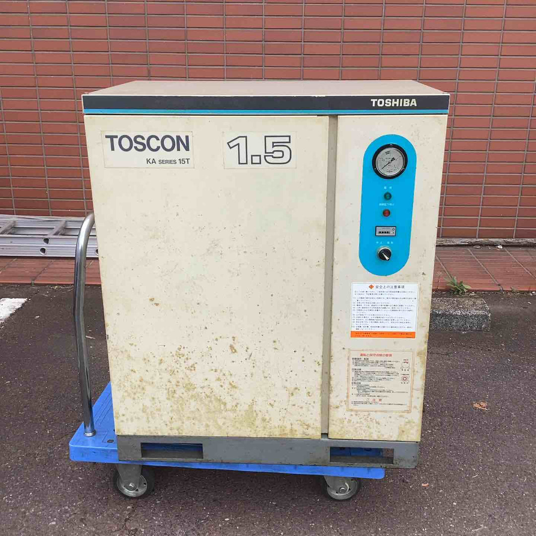 【店頭受取り限定】◇東芝 TOSCON コンプレッサー KA105-15T4 容量39L 三相200V 50Hz【越谷店】
