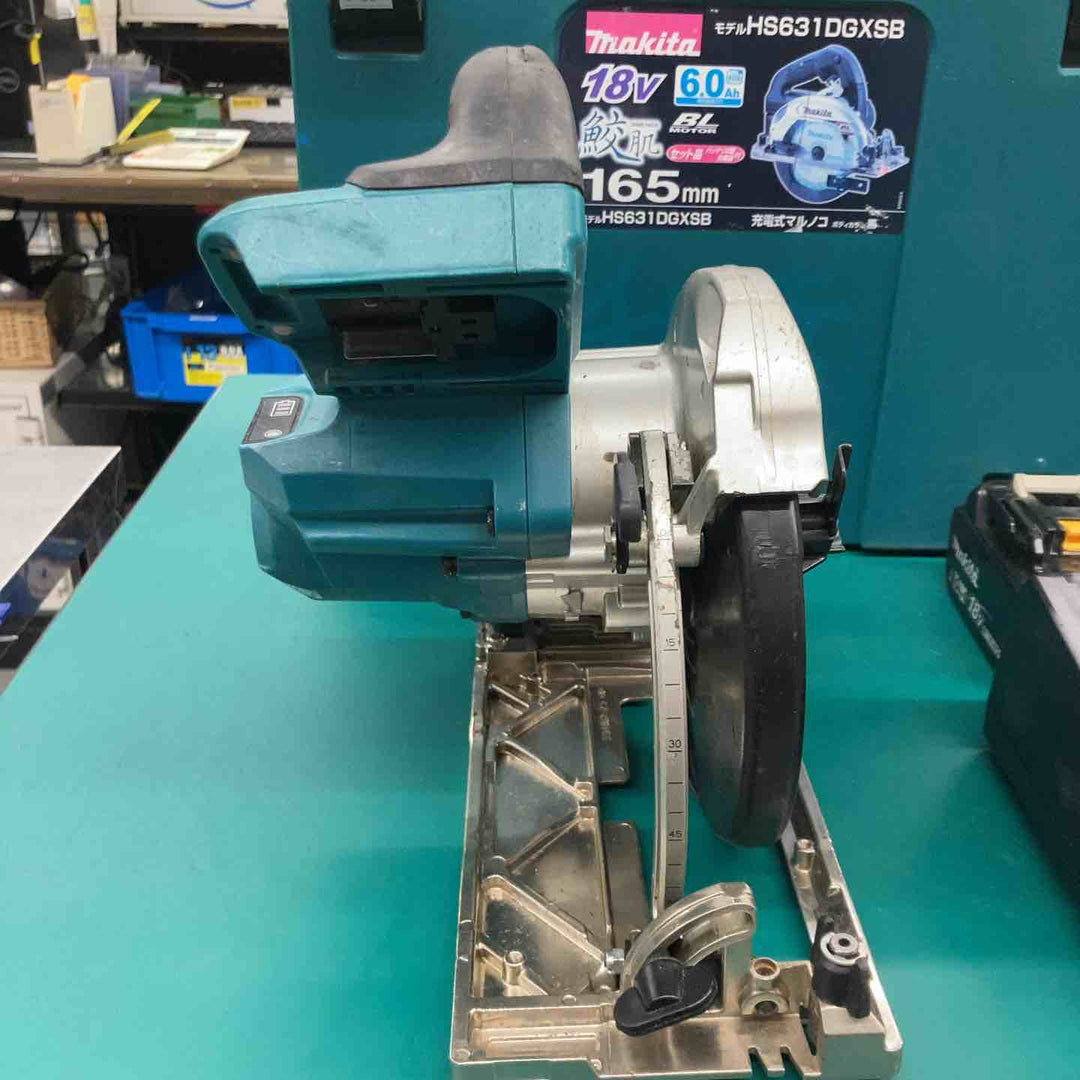 ★マキタ(makita) コードレス丸のこ HS631DGXSB　バッテリー70回3/4、101回【戸田店】