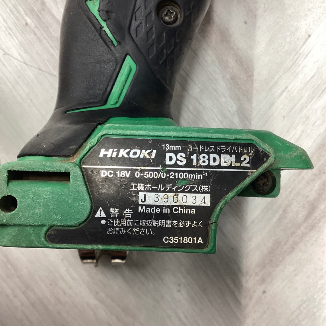 HiKOKI(旧日立工機) コードレスドライバドリルDS18DBL2 (NN) 本体のみ【越谷店】