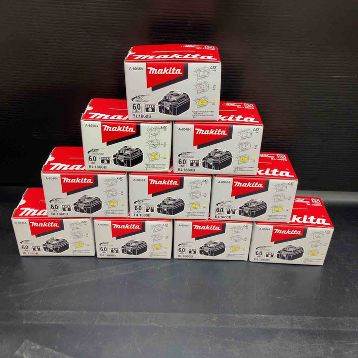 【未使用品】10個セット 純正品 マキタ(makita) リチウムイオンバッテリー 18V/6.0Ah BL1860B【川越店】