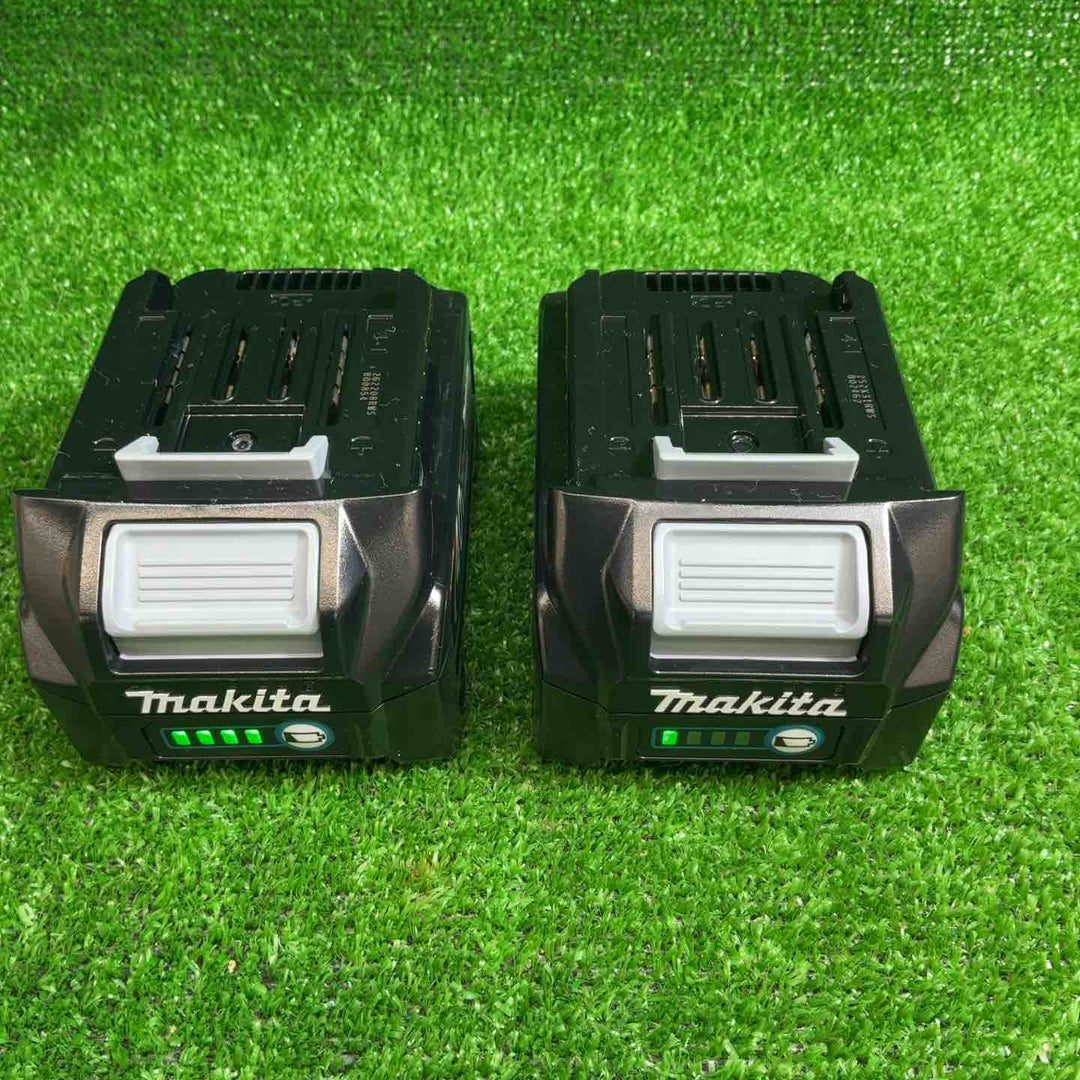 【美品】 マキタ(makita) 40Vmaxバッテリー(BL4025)×2 充電回数3回,0回 充電器(DC40RA) セット 【藤沢店】