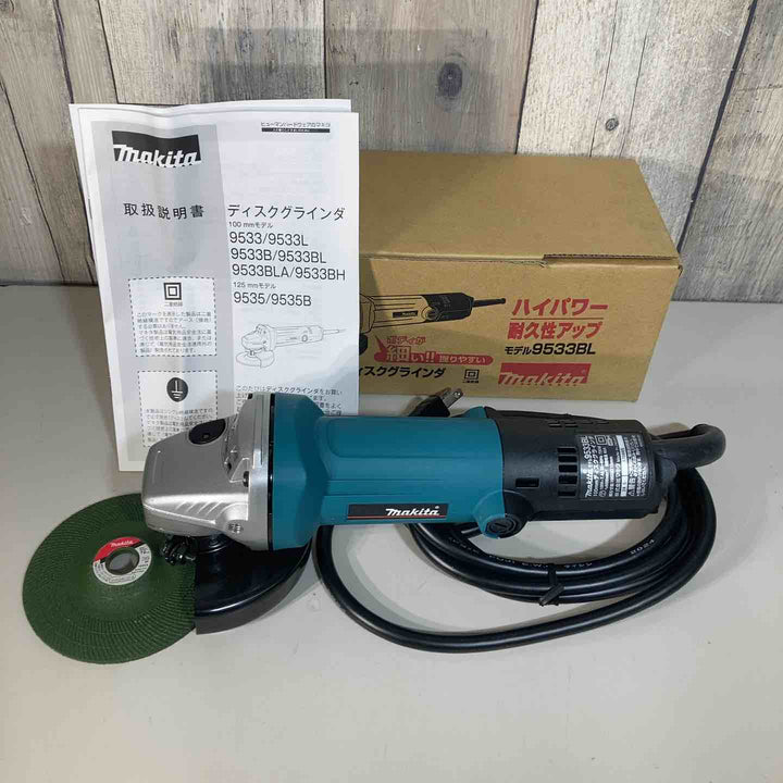 ☆マキタ(makita) 100mmディスクグラインダ 9533BL  ロックナットレンチ20欠品【戸田店】