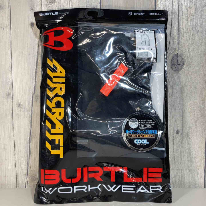 ◇BURTLE バートル エアークラフトベスト(ユニセックス) 春夏用 ブラック AC2084 35 XLサイズ ベストのみ【戸田店】