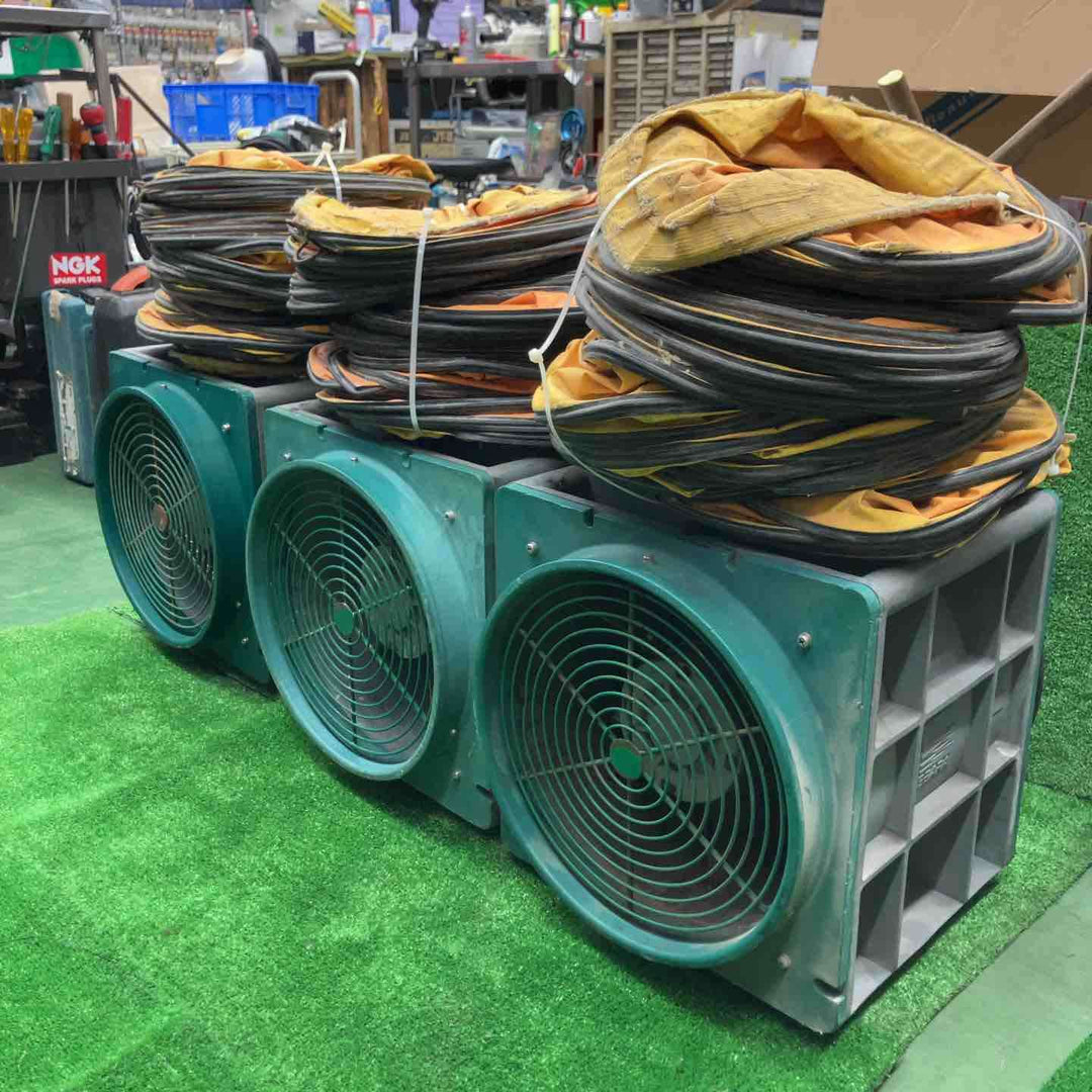 エバラ(荏原製作所) 送風機 APM6 ポータブルファン 3個まとめ 約4mのダクト付き 佐川配送2個口【桶川店】