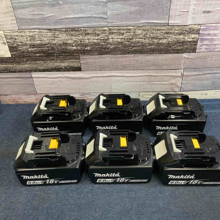 【未使用品】6個セット マキタ makita リチウムイオンバッテリー 18V 6.0Ah BL1860B【八潮店】