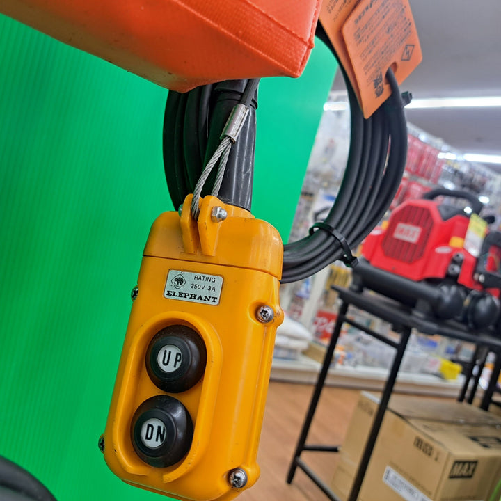 ◇象印 ELEPHNAT 電気チェーンブロック αS-049 490kg 3m AS-K4930 コード補修箇所あり【岩槻店】