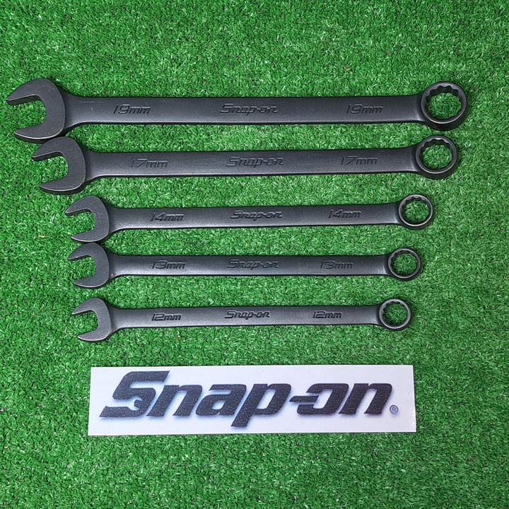 Snap-on スナップオン ミリサイズ GOEXM 5本セット（12～19ｍｍ）インダストリアルフィニッシュ コンビネーションレンチ 12ポイントボックス/オープンエンド 15°【岩槻店】