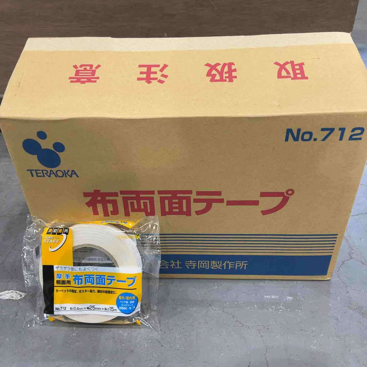 寺岡(テラオカ) 両面テープ No.712 25mm×15m 60巻入り【川口店】
