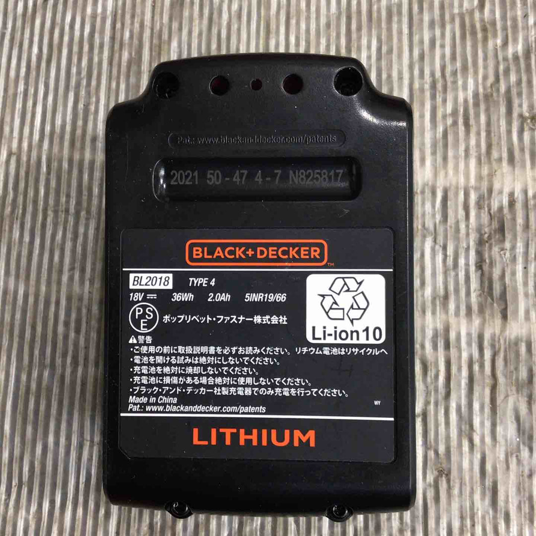 【中古美品】ブラックアンドデッカー(BLACK+DECKER) 充電式 コードレス ブロワー【草加店】