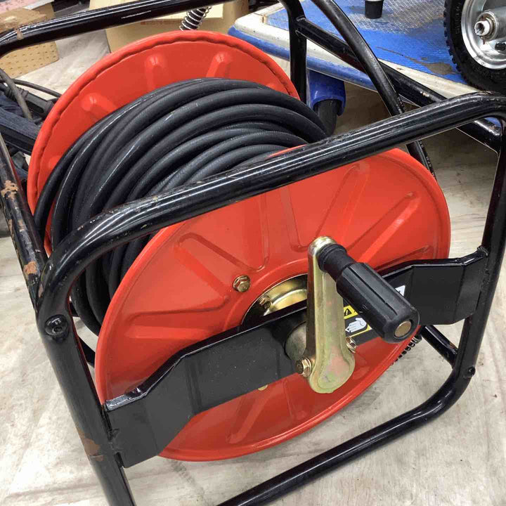 【店頭受取り限定】トハン　TOHAN 高圧洗浄機　TJ-1513RO　30ｍ高圧ホースリール　ホース各種　ガン付き 14MPaしか上がらず【越谷店】