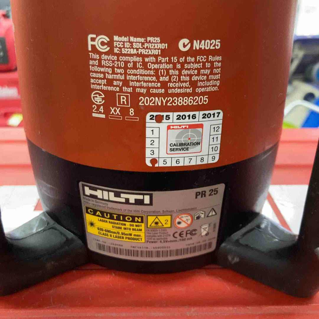 ◇ヒルティ(HILTI) 回転レーザー PR25受光器付き 動作確認済 精度未確認【戸田店】