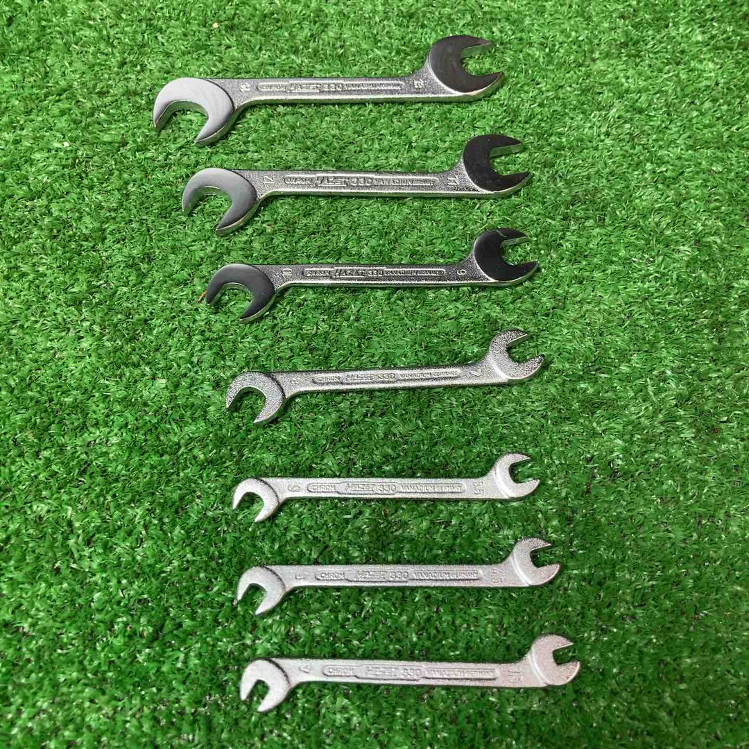 【美品】ハゼット(HAZET) ミニアングルオープンエンドレンチ 7本組 330（3.5mm-14mm）【岩槻店】