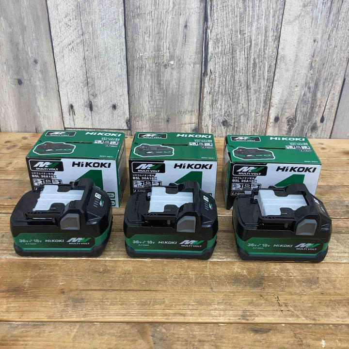 【3個セット】 ハイコーキ(HIKOKI ※旧:日立工機) リチウムイオンバッテリー 36V/2.5Ah BSL36A18X  【東大和店】