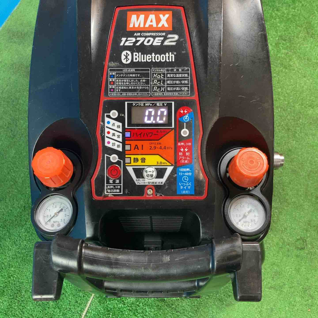 ★マックス(MAX) エアコンプレッサー AK-HH1270E2_ブラック 充填時間約5分15秒【岩槻店】