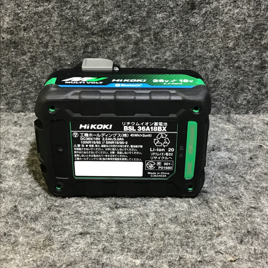 【未使用・第二世代】 ハイコーキ HiKOKI マルチボルト Bluetoothモデル BSL36A18BX 36V/2.5Ah 【桶川店】