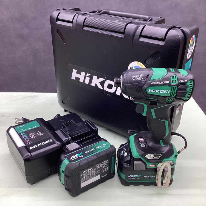 〇HiKOKI(ハイコーキ) 14.4V 18V共用 コードレス静音インパクトドライバ 充電式 新型マルチボルト蓄電池2個・充電器・ケース付 WHP18DBL(2LXPKZ)【越谷店】