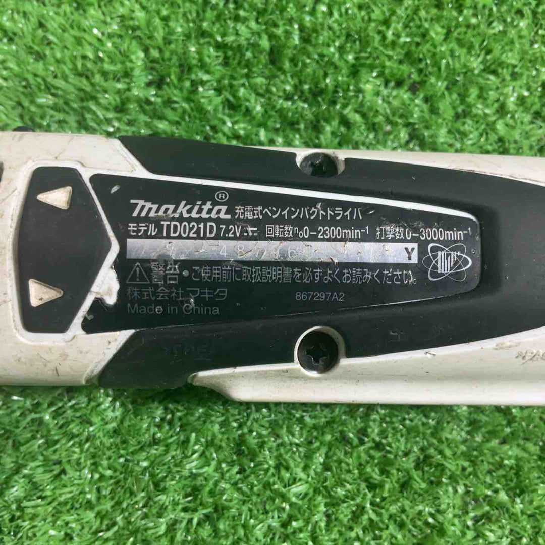 ☆マキタ(makita) コードレスペンインパクトドライバ TD021DSW 7.2V フルセット 動作確認済【川口店】