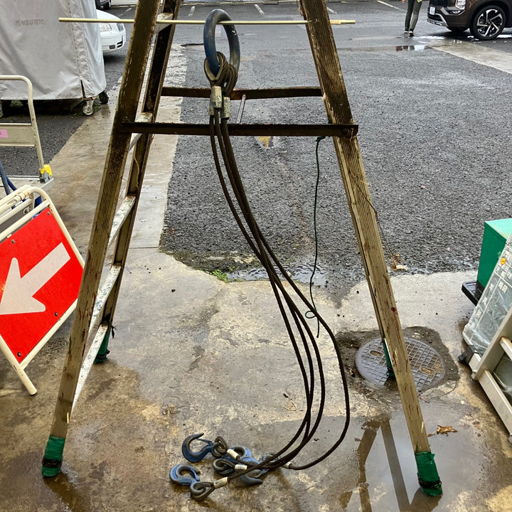 ◇タイヨー 4点吊りワイヤー 1t ワイヤースリング 玉掛け 全長約1400mm【柏店】