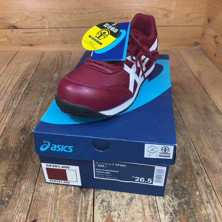 [アシックス] ASICS ワーキング 安全靴/作業靴 作業靴 CP201 ウィンジョブ チリフレイク/ホワイト 26.5 cm【所沢店】