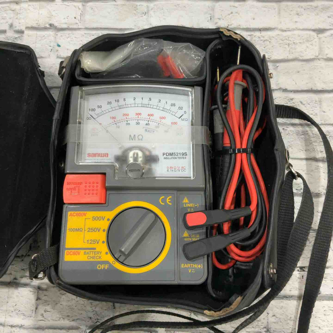 ◇三和電気計器(サンワ/sannwa) 3レンジアナログ絶縁抵抗計 PDM5219S【川口店】