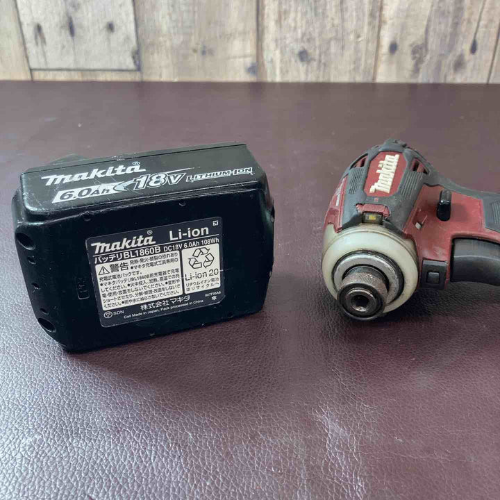【中古品】 マキタ(makita) 18V コードレスインパクトドライバー TD172DZAR バッテリー1個付属 【東大和店】