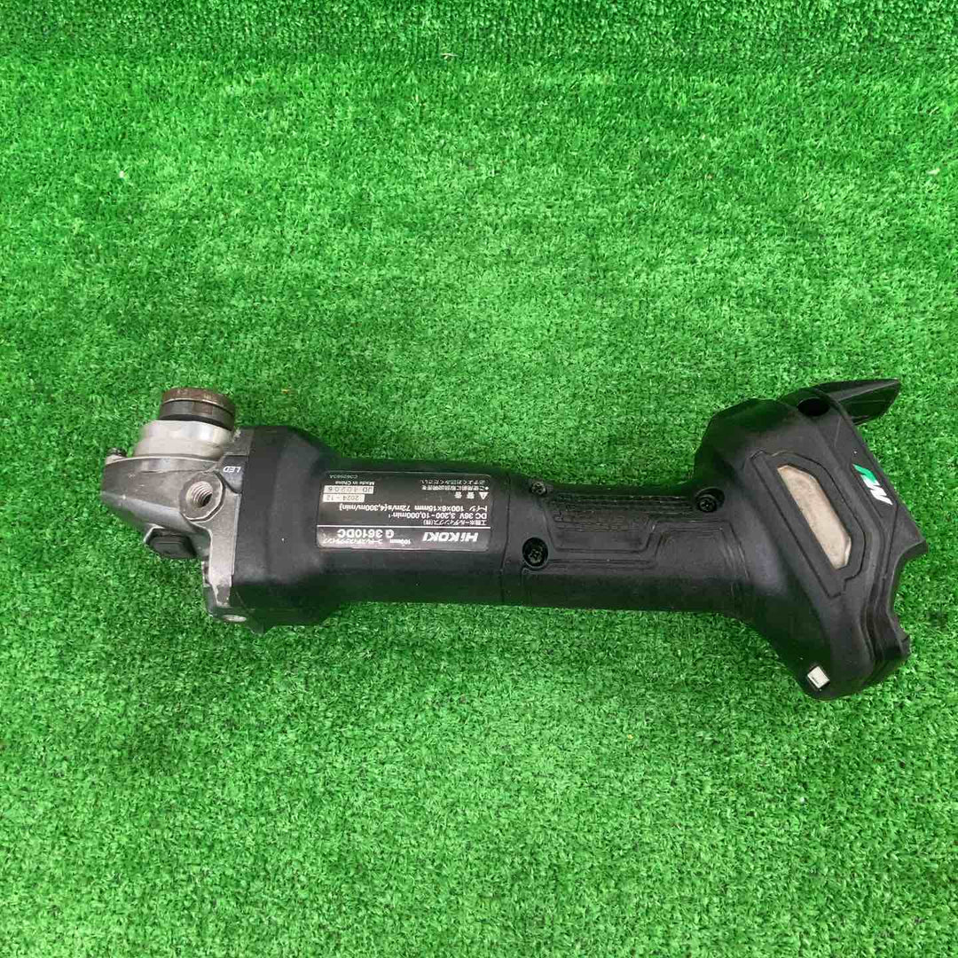 ◇HiKOKI(ハイコーキ) 36V 充電式 ディスクグラインダ G3610DC ブラック トイシ径100mm スライドスイッチ 蓄電池・充電器・ケース別売 G3610DC(NNB)【川崎店】