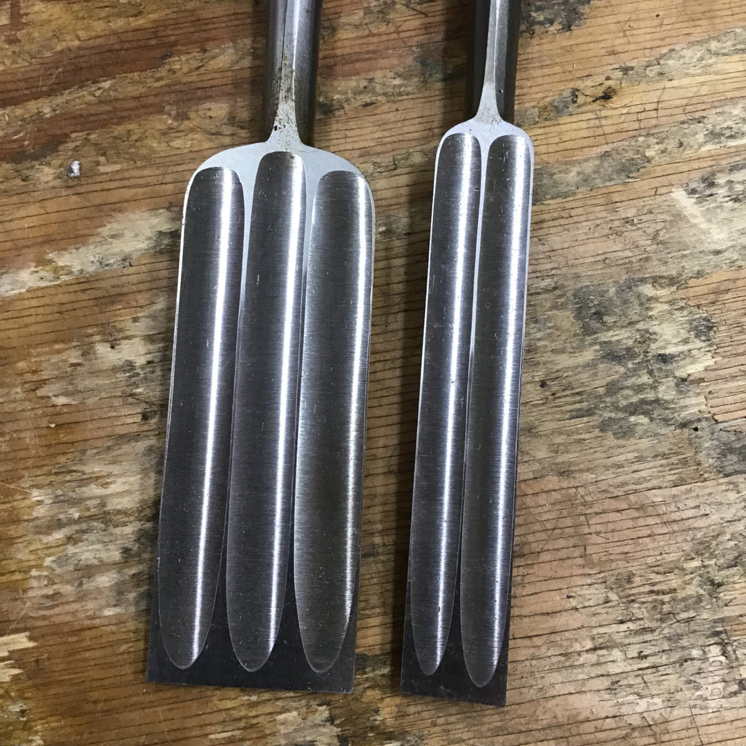 【未使用品】　「寿宝」銘 突きのみ 鑿 2本組 真空寿宝 全長約630mm【柏店】