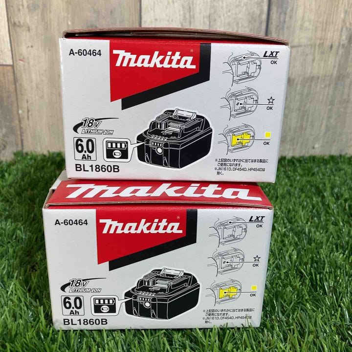 【未使用品】マキタ(makita) リチウムイオンバッテリー 18V/6.0Ah BL1860B 2個セット【戸田店】