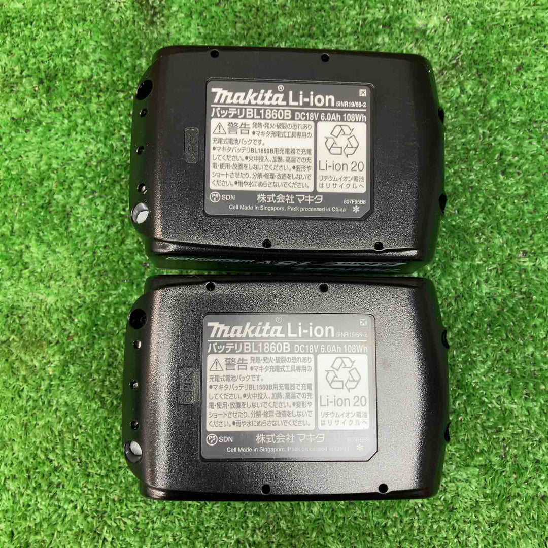マキタ(makita) リチウムイオンバッテリー 18V/6.0Ah BL1860B 2個セット【川越店】