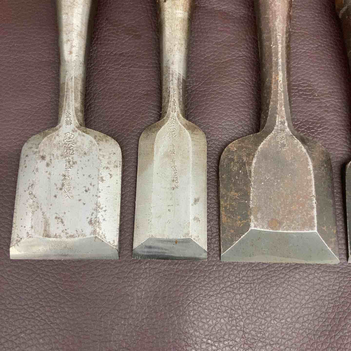 【中古品】 鑿(のみ) 全10本まとめ 正兼2本・助正2本・岩崎・光国・石流・廣貞・作者不明 鉋 和工具 大工道具 【東大和店】