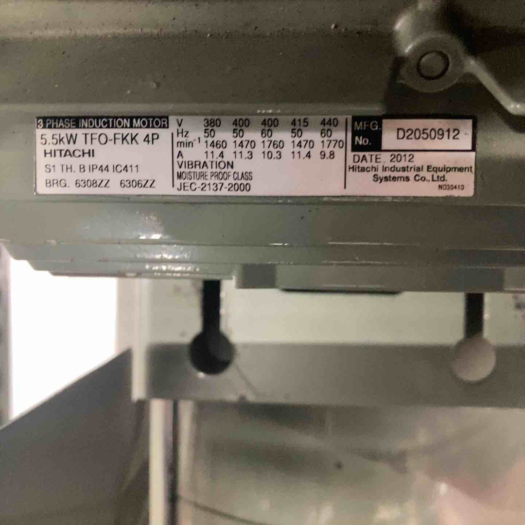 【動作未確認 店頭受取り限定】日立産機三相【400V】7.5馬力5.5OP-9.5GB5 50Hz電源を繋げる線とスイッチ、メーター欠品④【戸田店】
