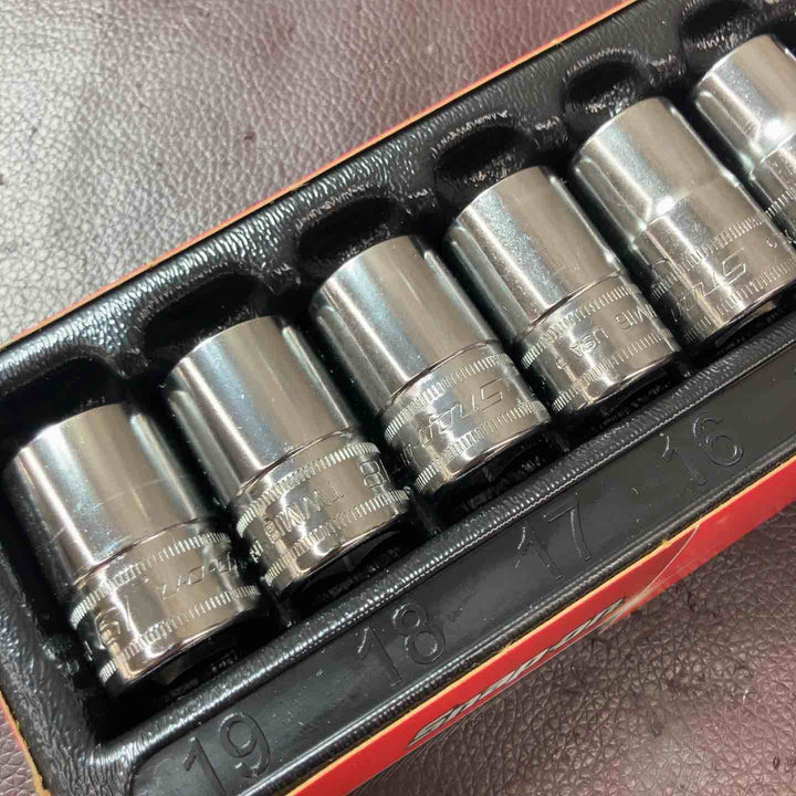 【未使用(店頭展示品)】スナップオン(Snap-on) 1/2 ソケットセット ショート 6ポイント ミリサイズ 310TWMYA【東大和店】