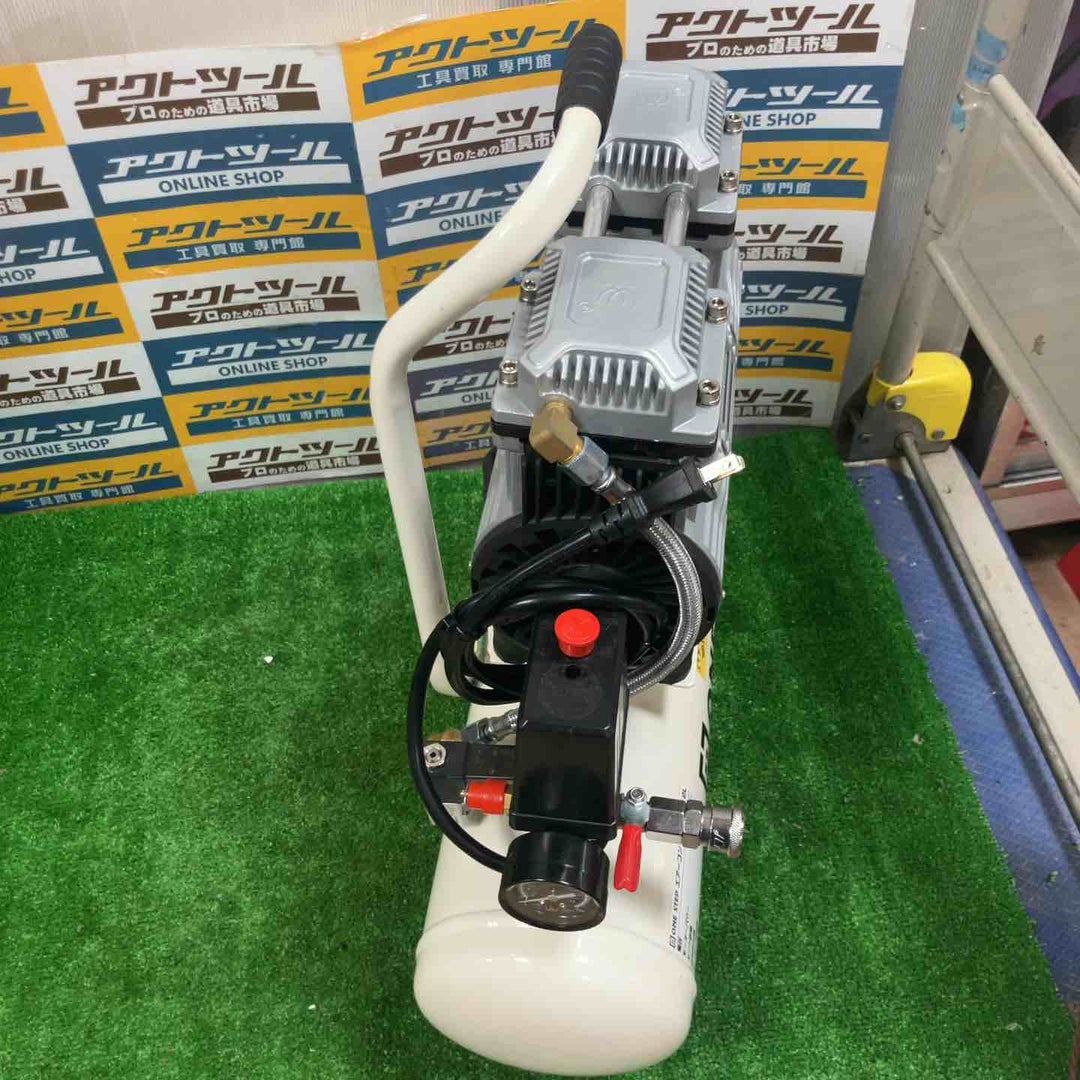 【静音、オイルレス、次世代コンプレッサー。】 ONE STEP 12L エアコンプレッサー コンプレッサー 静か 大容量 100v (12L ホワイト)【草加店】