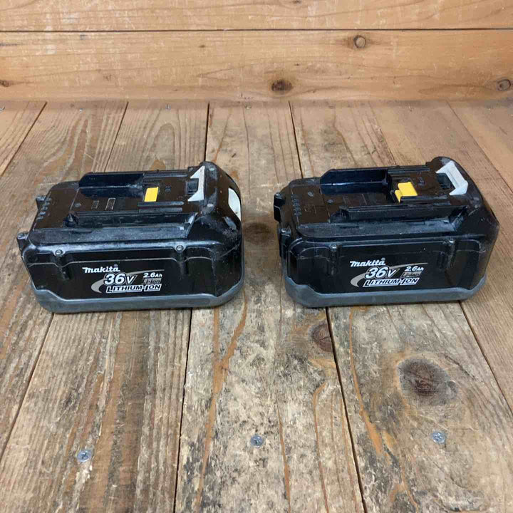 値下げ！マキタ makita BL3626 36V2.6Ah リチウムイオンバッテリー *2(充電回数[300][120]) 充電器DC36RA 充電まで確認【所沢店】