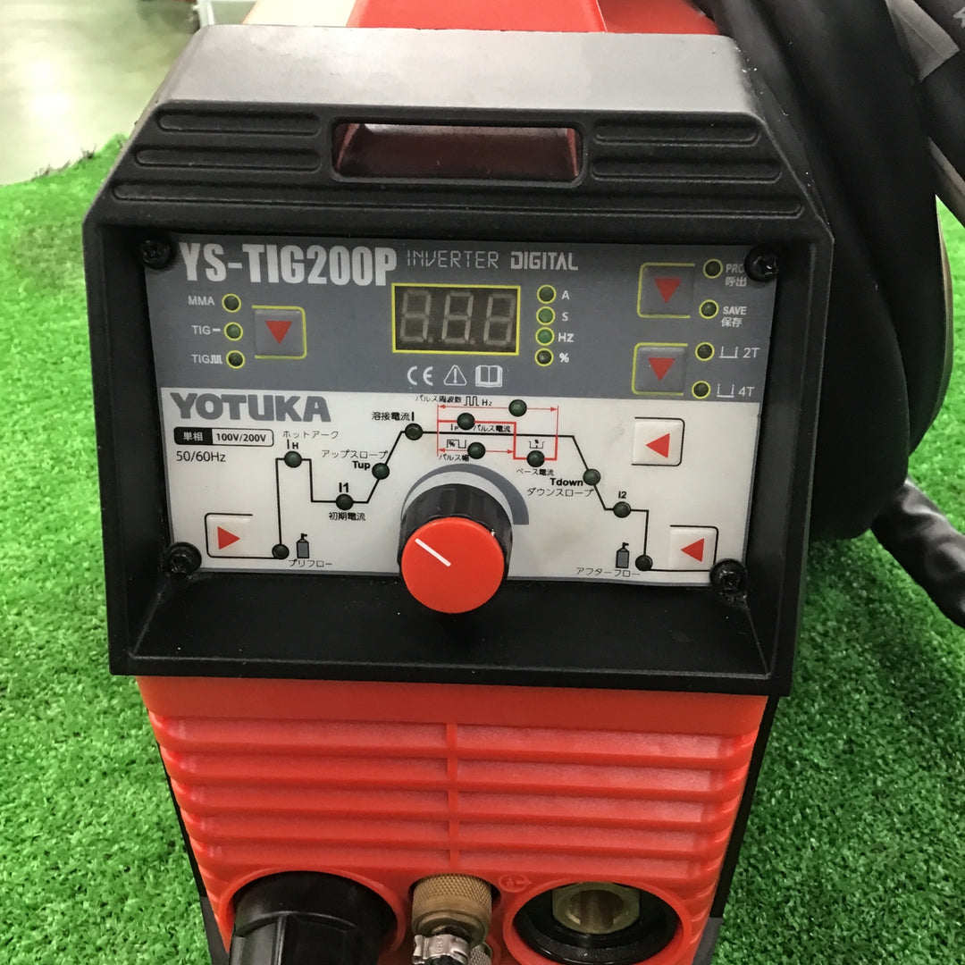 〇YOTUKA TIG 溶接機 直流 パルス TIG 溶接 MMA インバーター 100V 200V 定格使用率 60% 小型 軽量 5.6kg 50Hz 60Hz YS-TIG200P【桶川店】