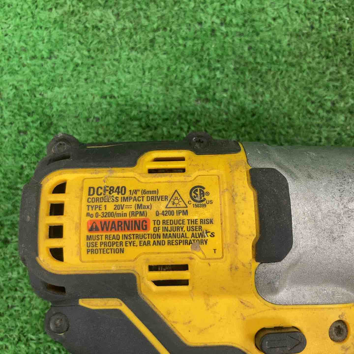 ◇デウォルトDeWALT 20V インパクトドライバ DCF840【川崎店】