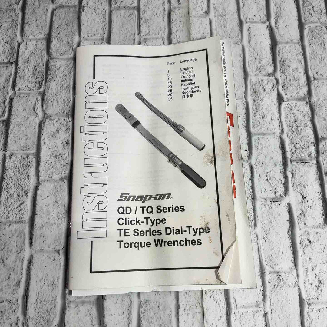 スナップオン(Snap-on) 1/4プレセット型トルクレンチ QD1RN25A ※校正はしていませんので精度の保証はありません【川口店】
