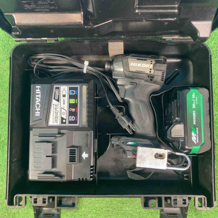 ★ハイコーキ(HIKOKI ※旧:日立工機) コードレスインパクトドライバ ストロングブラック WH36DD(2XHBSZ) バッテリー1個【岩槻店】