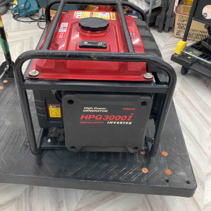 【店頭受取り限定】◇ワキタ(MEIHO) インバーター式ガソリン発電機 HPG3000i 奥行48.4×高さ41.7×幅42cm【越谷店】
